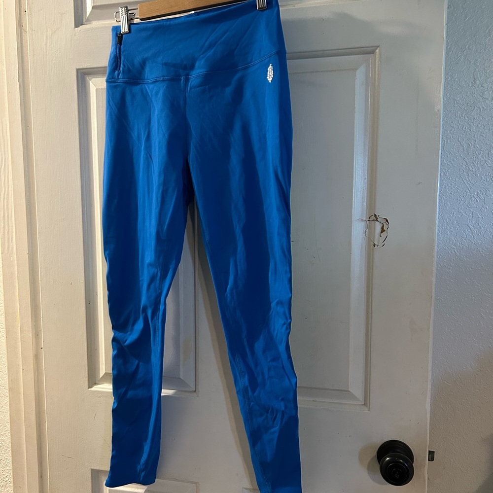 Bright Blue High-Waist Athletic Leggings